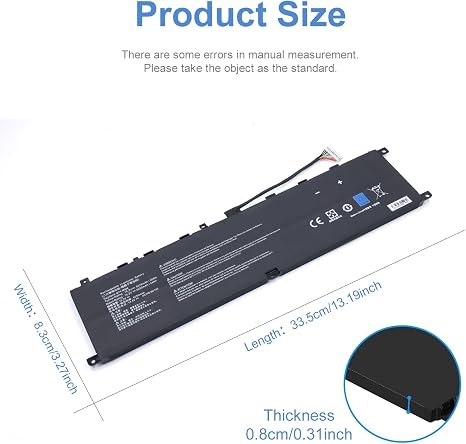 BTY-M6M 99.99Wh Laptop Battery Replacement for MSI GS66 GE66 GE76 Raider Creator 15