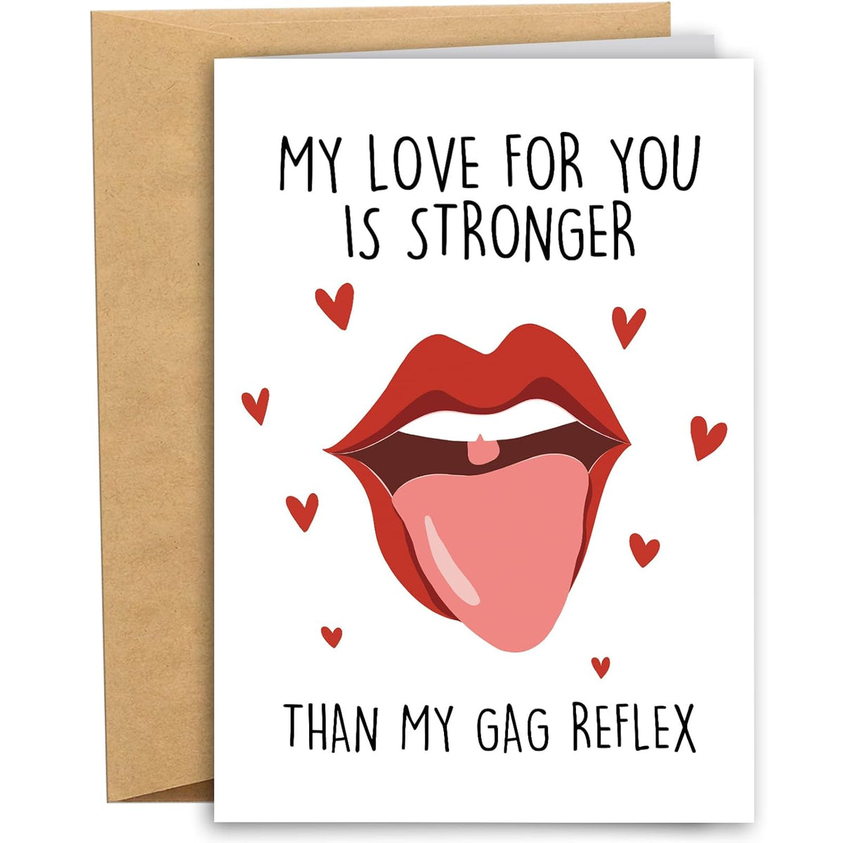 Funny Valentine'S Day Card For Men, Dirty Anniversary Card For Husband Boyfriend Fiance, Snarky Birthday Card For Couple Soulmate, My Love For You Is Stronger