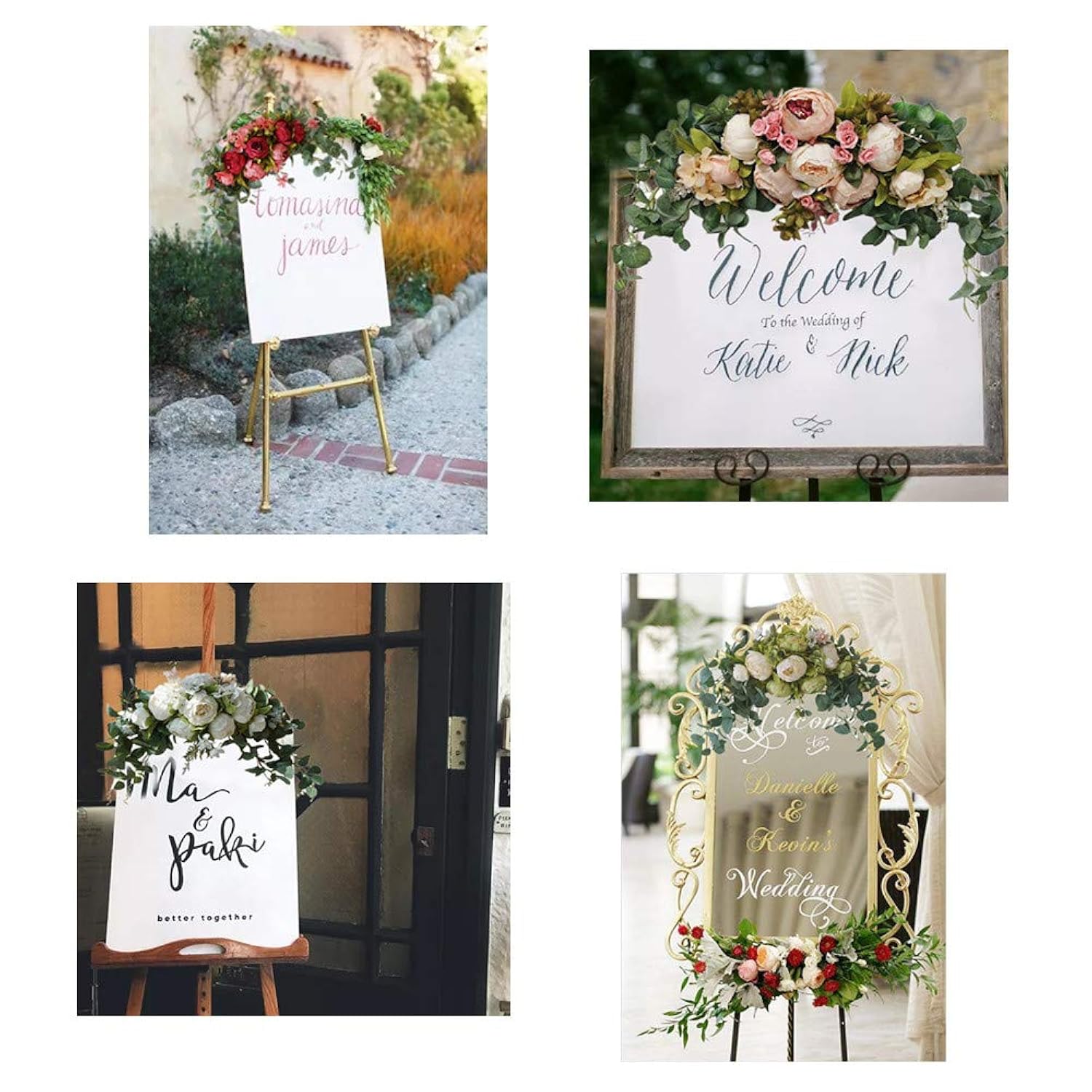 Wedding Arch Flowers, 30 Inch Rustic Artificial Floral Swag For Door Lintel, Green Leaves Rose Peony Sunflowers Table Centerpieces Home Decoration
