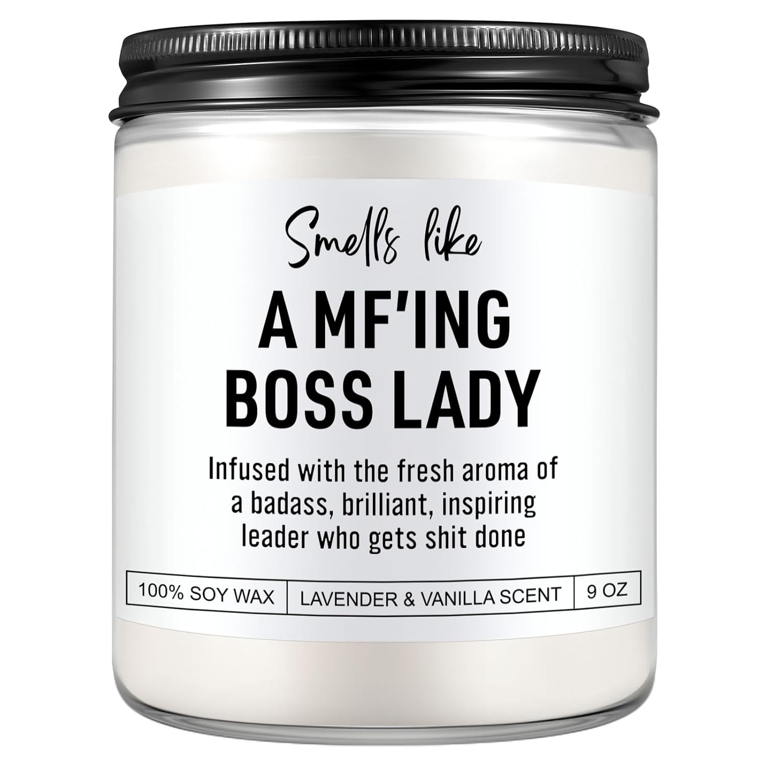 Candle, Bosses Day Gifts For Women, Boss Lady Gifts, Funny Christmas, Appreciation, Birthday, Cool Presents For Bosses, Female, Boss Woman, Manager, Entrepreneur, Girl Boss, New Business Owner