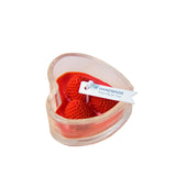 Heart-Shaped Glass Scented Candle, Strawberry Cake Aroma, Modern Style, Red, All Season, Love Theme, Handmade, Eco-Friendly, Non-Toxic