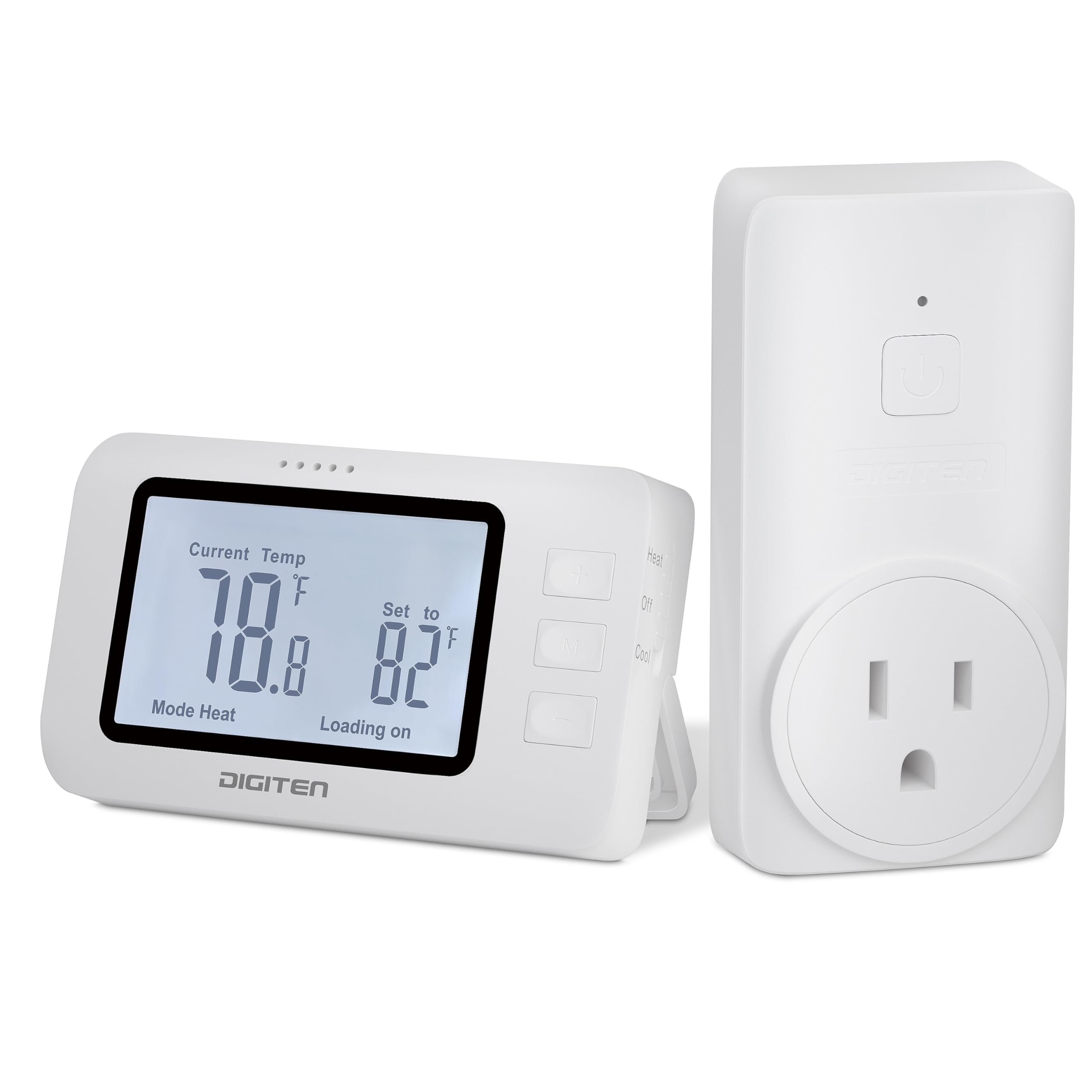 Wireless Thermostat Wtc100 Pro Temperature Controller For Cooling & Heating, Remote Controlled Outlet, Easy-To-Use And Programmable Thermostats For Home,Greenhouse