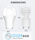 GU24 LED Light Bulbs 4 Pack 9W 75W Equivalent 1100 Lumens 4000K Cool White Twist Lock