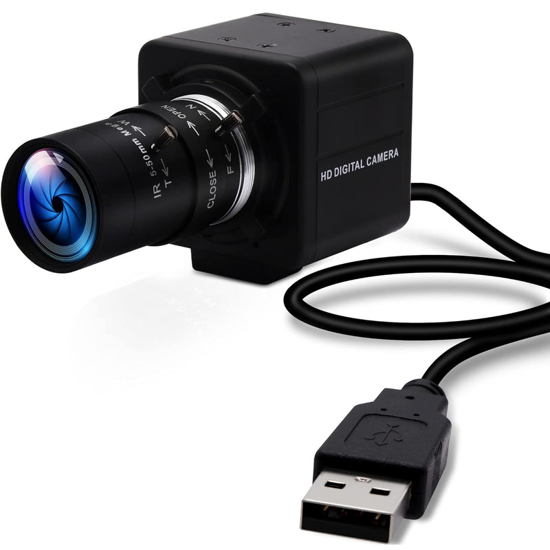 Usb Camera 8Mp 10X Optical Zoom Webcam 5-50Mm Varifocal Lens, Usb Webcam With