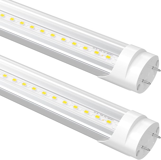 2 Pack 4FT T8 LED Bulbs 24W 3200LM 5000K Type A B Fluorescent Tube Replacement