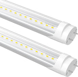 2 Pack 4FT T8 LED Bulbs 24W 3200LM 5000K Type A B Fluorescent Tube Replacement