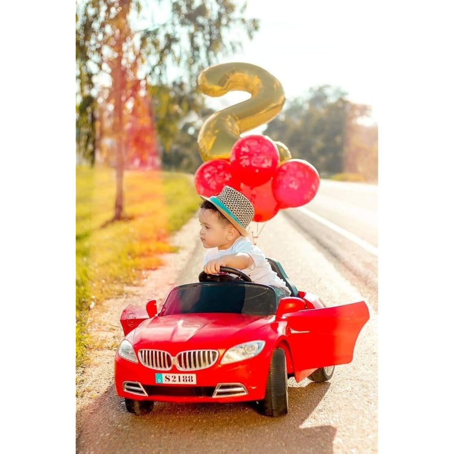 Gold 2 Balloon, Number Balloons 40 Inch, Two Balloons Number Birthday Decorations, Second 2Nd Birthday Party Supplies, Number 2 Balloon