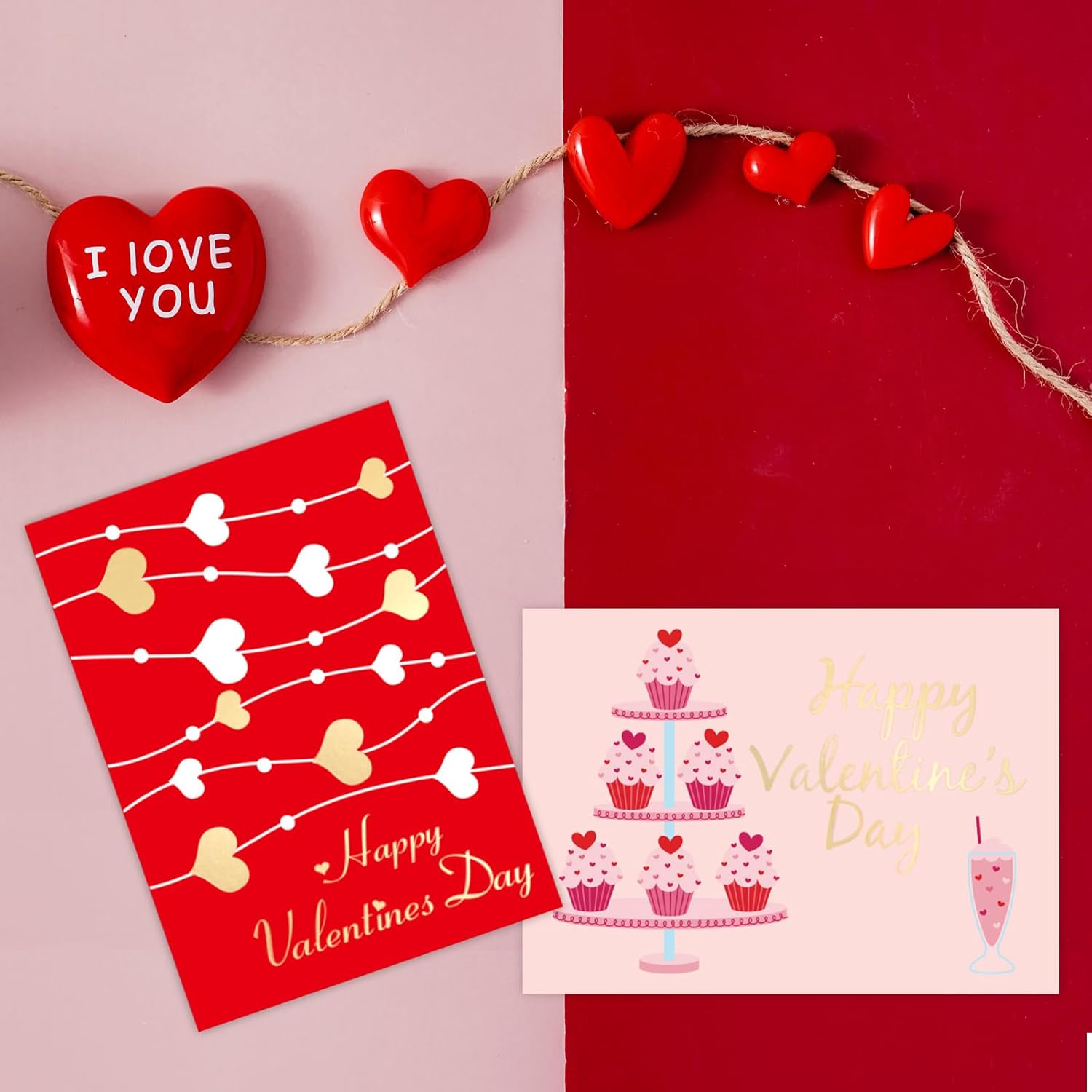 36 Pack Small Valentines Cards With Envelopes 2.5 X 3.5 Mini Foil Valentine’S Day Cards Blank Inside