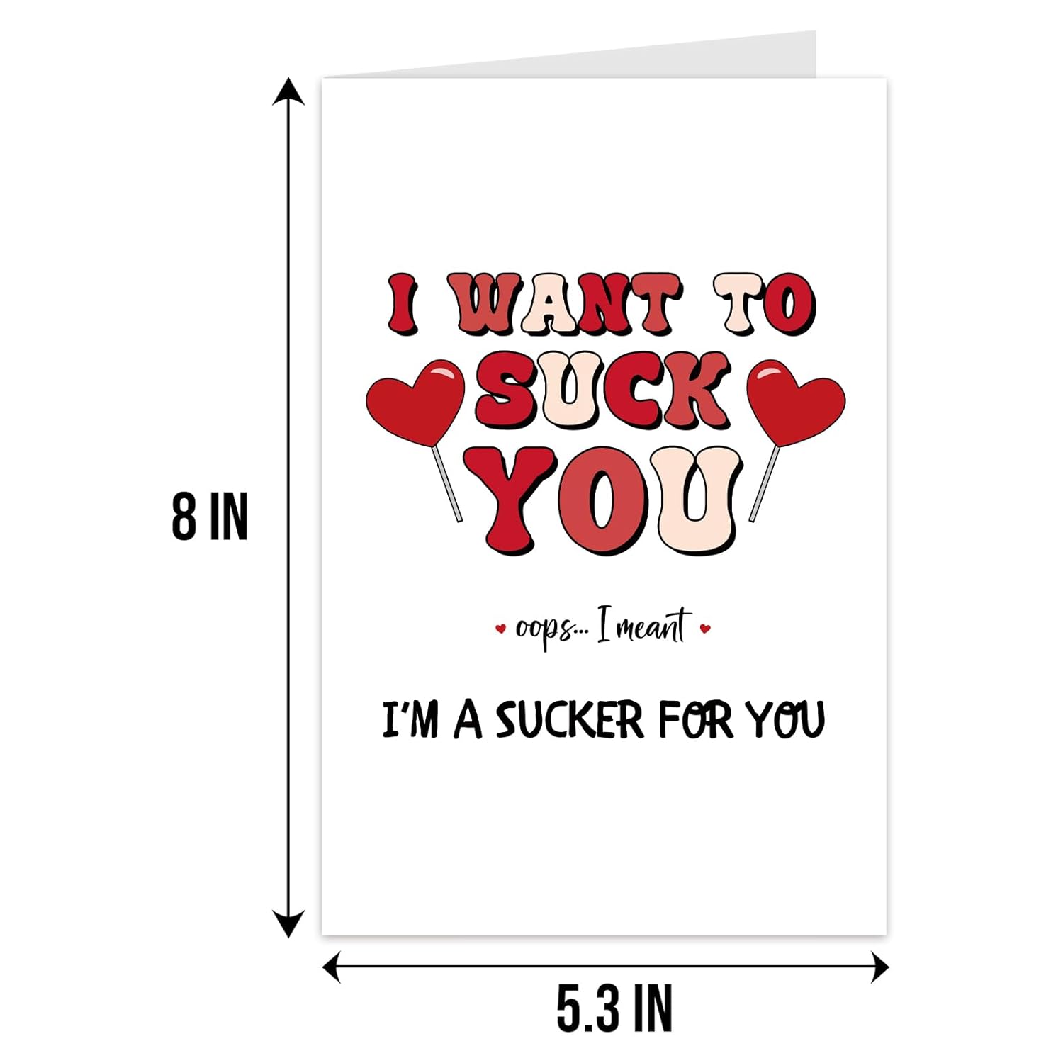 Dirty Valentine'S Day Card Gift For Husband Boyfriend Fiance, Funny Rude Birthday Card For Men, Naughty Anniversary Cards For Him, I Want To Suck You Cards