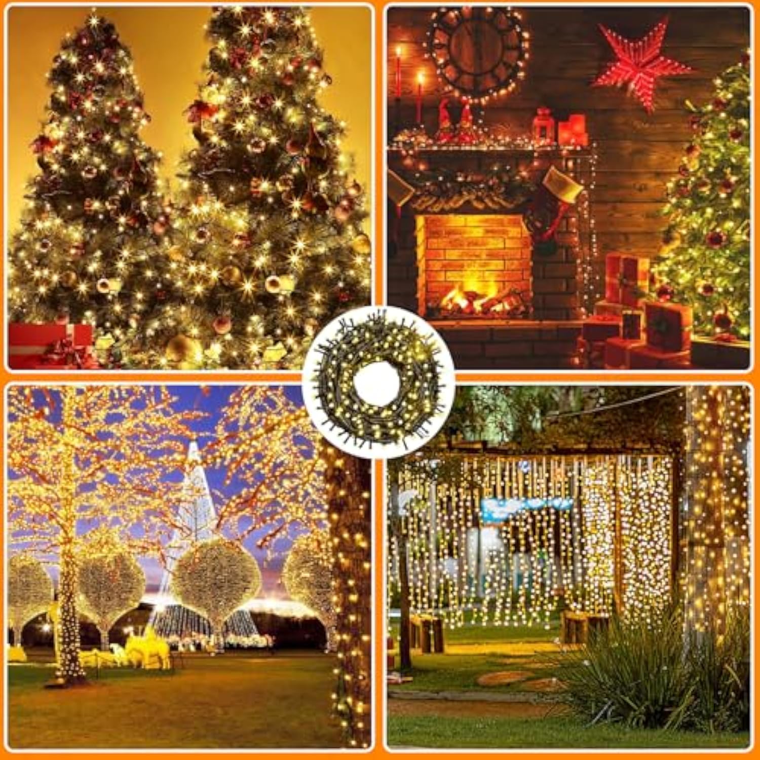 66Ft 200 Led Christmas Light, Twinkle Xmas Lights With 8 Modes And Timer, Outdoor Waterproof Christmas Tree Lights For R