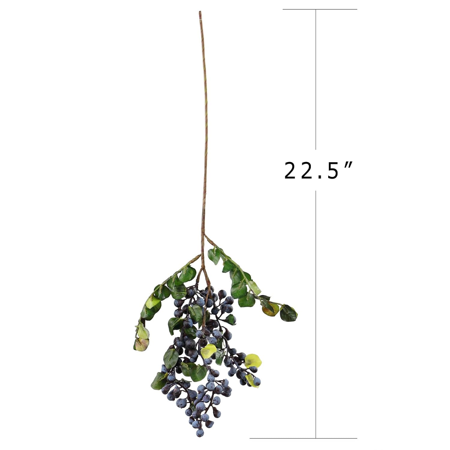 2Pcs Artificial Blueberries Fake Berries Stems Hanging Spray Frosted Blueberry Fall Floral Picks For Wreath Thanksgiving Decoration