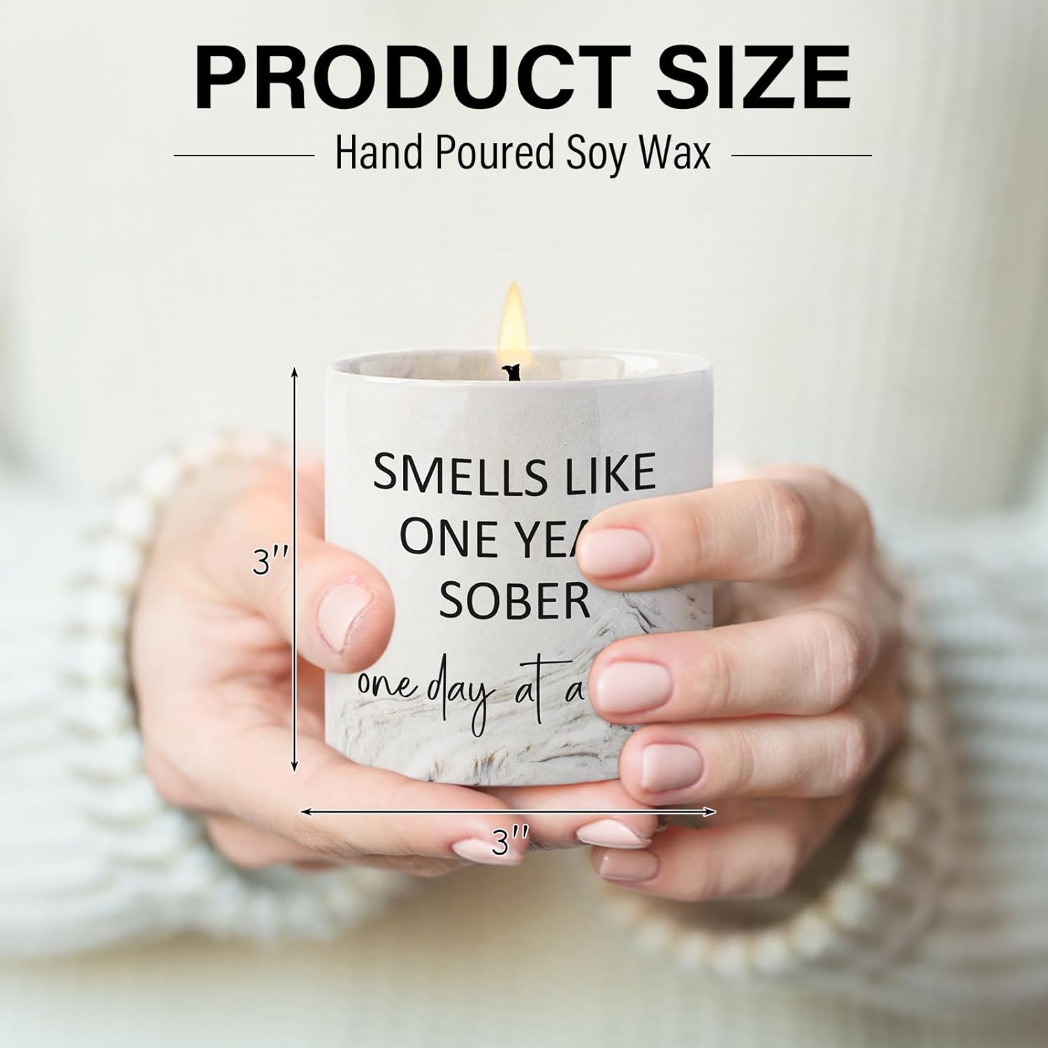 Sobriety Gifts For Women Men, Sober Candle, Sober Gifts For Women Men, Sobrietys Anniversary Recovery Present, 1 Year Sobers Gift