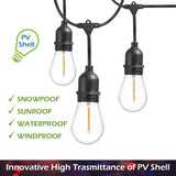 S14 Outdoor String Light Bulbs 1W 2200K Warm White Replacement Patio Bulbs E26 Base 24 Pack