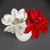 12 Pcs Christmas Tree 10.6 Inches Fake Flower Artificial Flowers Xmas New Year Floral Diy Wedding Party Bouquets Decor