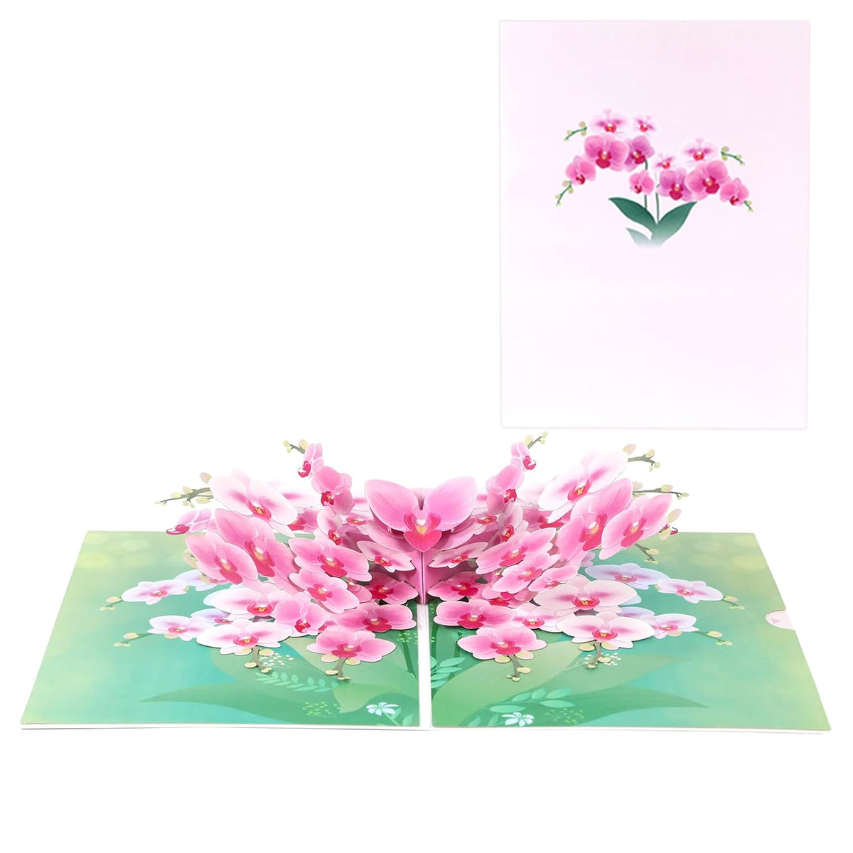 Exquisite Flower Pop-Up Birthday Card - Mother's Day Gift for Women - 3D Laser Cut Floral Design with Envelope and Message Card