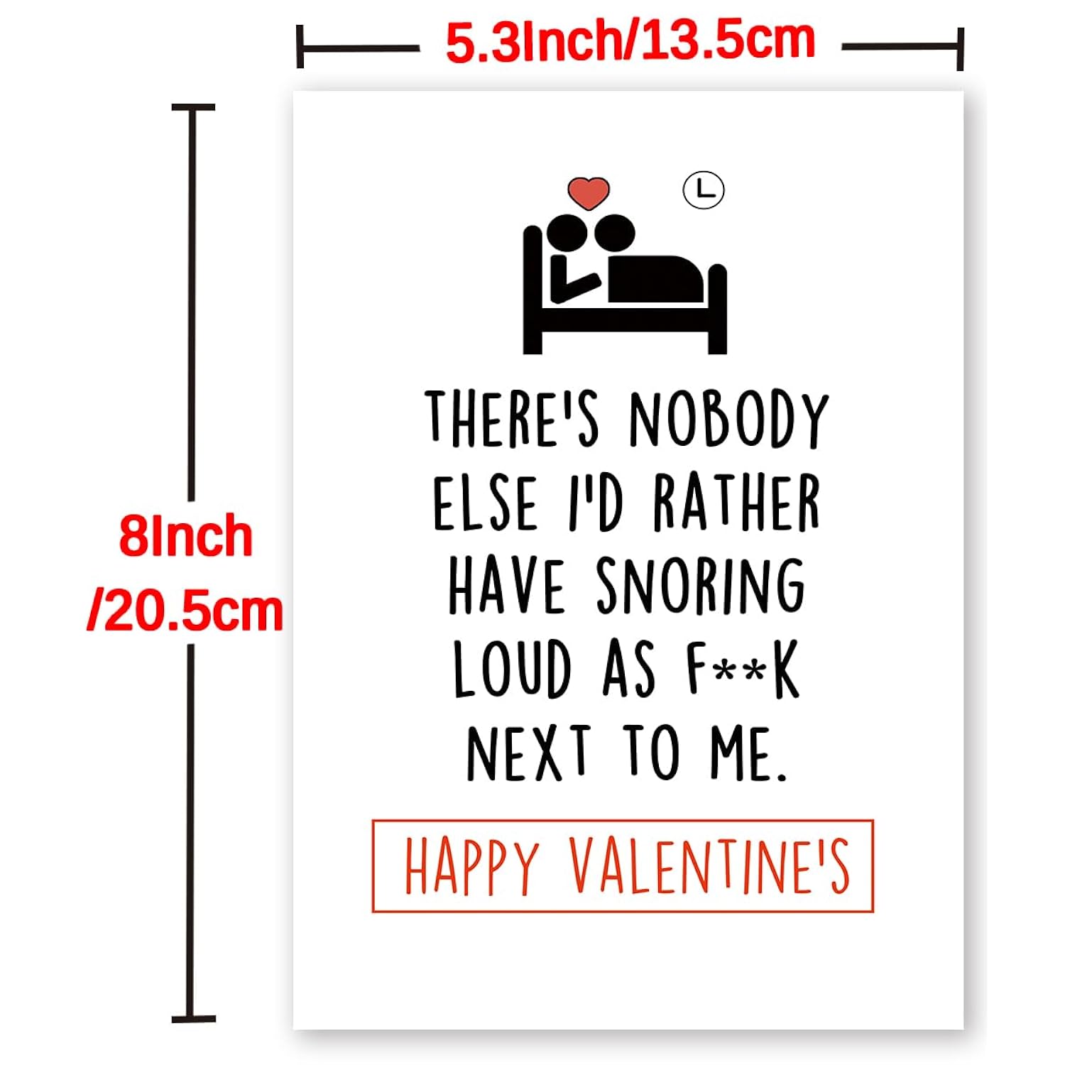 Humorous Valentine'S Day Card For Snoring Husband, Happy Vday Gifts Cards For Husband Wife Women Men, Snoring Loud Next To Me Bday Card