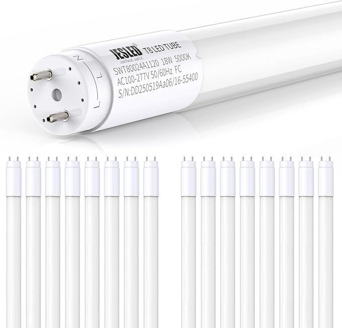 16 Pack 4FT T8 LED Bulbs 18W 2400LM 5000K Type A B Plug and Play Ballast Bypass Tubes