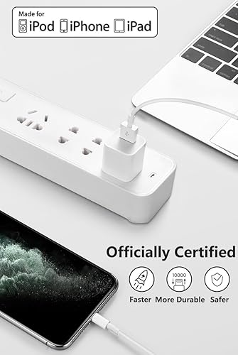 4 Pack Apple MFi Certified Lightning to USB Charging Cable 3.3FT Fast Charger for iPhone 14 13 12 11 iPad