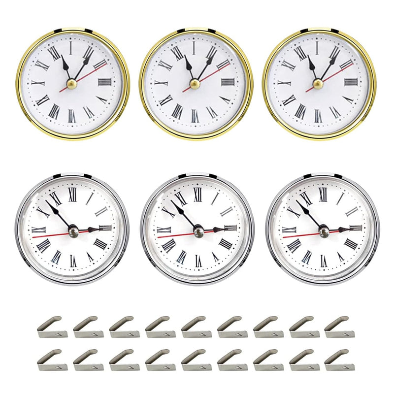 6Pcs Clock Parts For Clock Resin Mold,Clock Pieces For Clock Epoxy Casting Resin Mold
