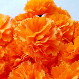 Marigold Flowers Heads Bulk, Silk Artificial Flowers For Diwali,Indian Festival, Diy Marigold Garland Day Of The Dead Decorations (Orange)