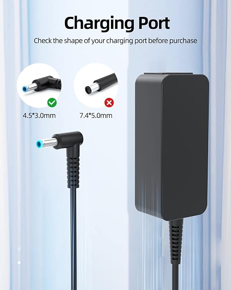 45W AC Laptop Charger Power Adapter for HP Pavilion 17-cn Series 17-cn0065cl 17-cn0079cl Cord