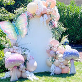 7Pcs Mushroom Balloons Butterfly Rabbit/Fairy Birthday Party/Forest Plant Theme Decorations/Alice In Wonderland Balloons/Wonderland Fairytale Party Supplies/Spring Holiday Picnic Decor/Fairy