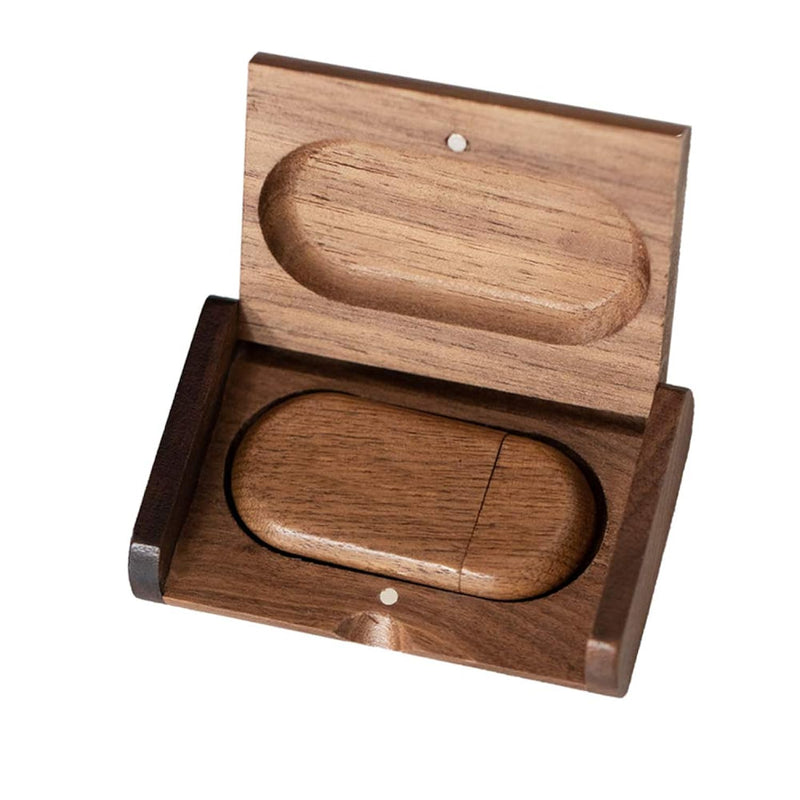 64Gb Usb3.0 Oval Wood Flash Drive Box, Wooden Usb Drive 64G Usb 3.0 Super-Spee