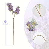 4Pcs 25.6Inch Lilac Artificial Flowers Purple Fake Delphinium Long Stem Silk Real Touch Flower Faux Lilac Floral Arrangement For Tall Vase Table Centerpieces Wedding Garden Home Decoration?Purple?