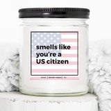 You Nique Designs New American Citizen Candle Gifts For A New Us Citizen - Cool Gifts For American Citizenship - Us Citizenship Present For Women, Men - New Citizen Surprise (Mahogany Teakwood)