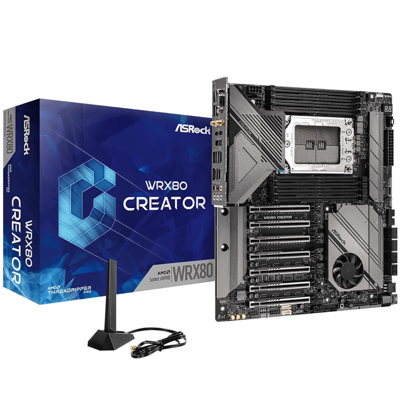 ASRock WRX 80 Creator E-ATX AMD 3000WX and 5000WX PRO Support, WRX80 Creator