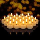 36 Pack Flameless Led Tea Lights, Flickering Realistic Electric Fake Tealights Candles, 3D Wick Battery Operated Tea Lights Candles For Wedding, Festival, Party, Home Decor
