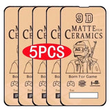 Matte [5 Pack] Ceramic Screen Protectors For Iphone 16 Pro Max - Durable Flexible Shockproof Protective Film