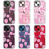 Case For Iphone 13, [Buffertech 6.6Ft -Grade Drop Protection] [Anti Peel Off Tech] Clear Tpu Bumper Phone Case Cover Design - Pink Dripping Smiles