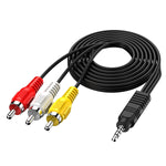 3.5 Mm To Rca Av Camcorder Video Cable,3.5Mm 18 Trrs Male To 3 Rca Male Plug A