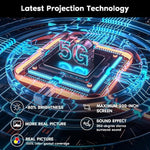 Mini Projector With 5G Wifi And Bluetooth, 1080P Supported Outdoor Projector, Portable Movie Projector Compatible With Tv Stick, Ios, Android, Ps5, Hdmi, Usb