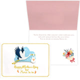 Happy Mother'S Day Cards For Mother To Be Mom To Be Pregnant Woman First Expecting New Mom Mothers Day Gifts Gift With Envelopes 2 Pcs Cloud Stork Layered Die Cut
