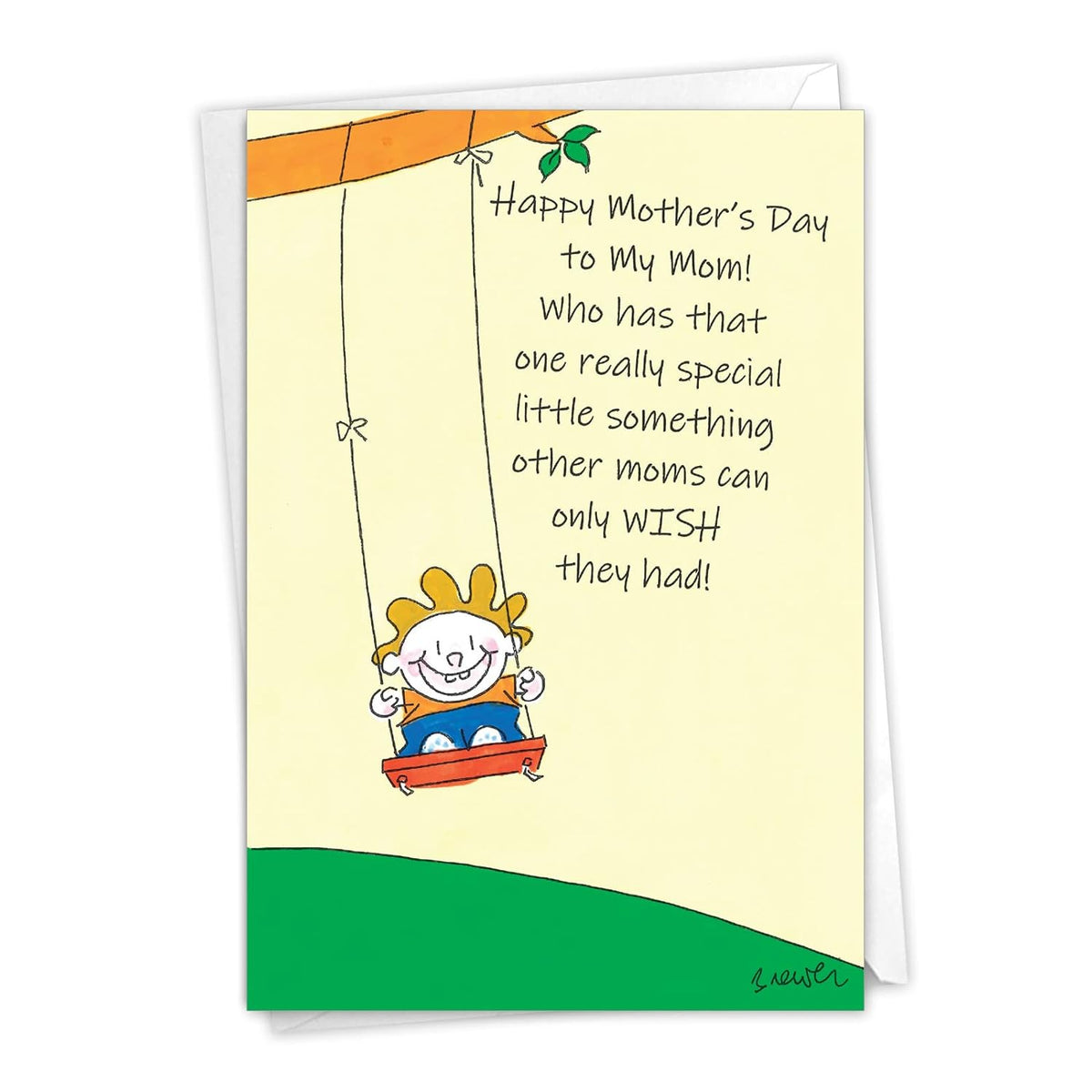 Funny Mother'S Day Greeting Card With 5 X 7 Inch Envelope (1 Card) Mom Special Little Something C8873Mdg