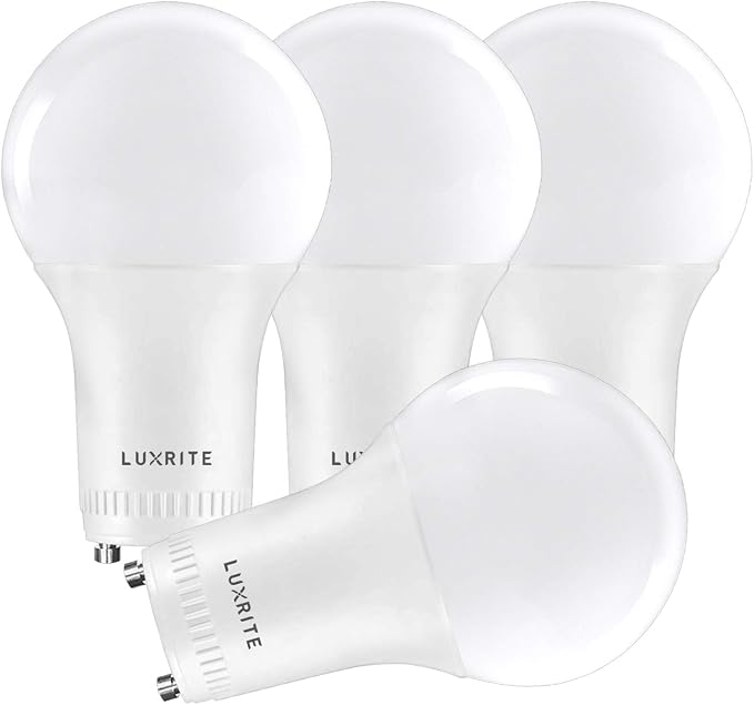 GU24 LED Light Bulbs 4 Pack 60W Equivalent 2700K Warm White Dimmable 800 Lumens Twist Lock