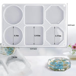 Resin Coaster Molds 6-Cavity Coaster Silicone Molds For Resin Casting, Large Deep Coaster Molds For Epoxy Resin Diy Custom Coasters Resin Art Gifts Home Decoration