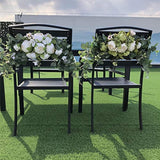 Wedding Arch Flowers, 30 Inch Rustic Artificial Floral Swag For Door Lintel, Green Leaves Rose Peony Sunflowers Table Centerpieces Home Decoration