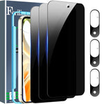 Pixel 9 Privacy Screen Protector 3-Pack, Case Friendly, Camera Lens Glass, Dust-Free