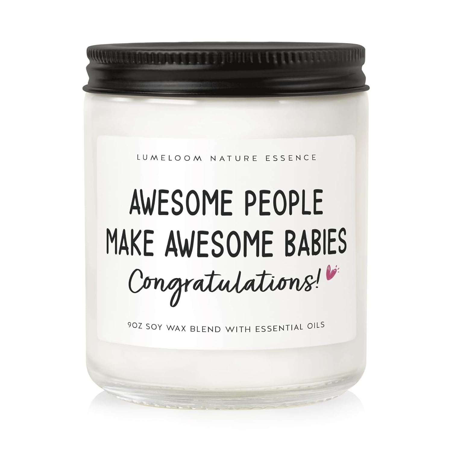 Gender Reveal Gifts, New Parents Gifts For Couples- 9Oz Lavender Scented Soy Wax Candle- Presents For New Mom, Mom To Be, Expecting Mother, Pregnancy Women, Baby Shower