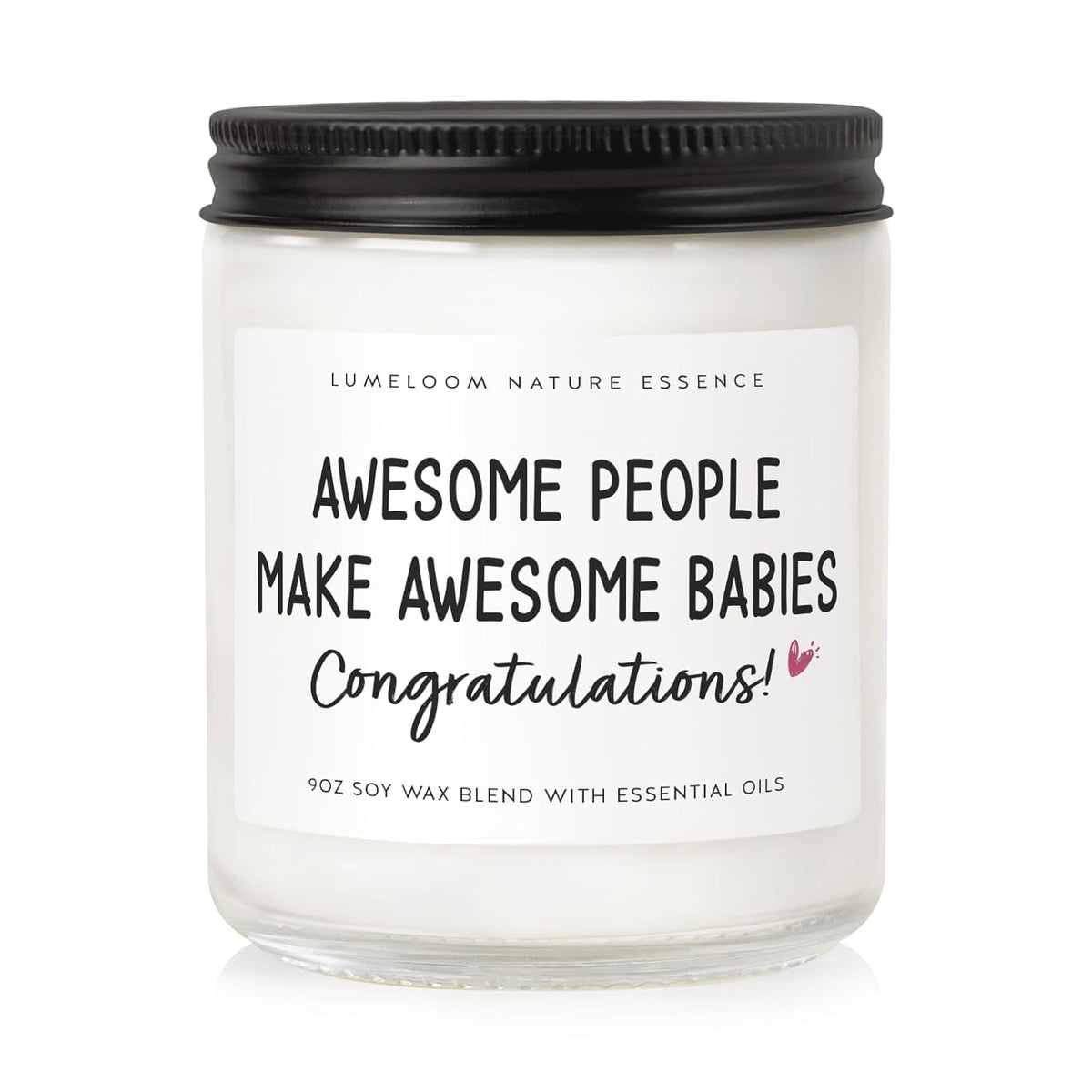Gender Reveal Gifts, New Parents Gifts For Couples- 9Oz Lavender Scented Soy Wax Candle- Presents For New Mom, Mom To Be, Expecting Mother, Pregnancy Women, Baby Shower