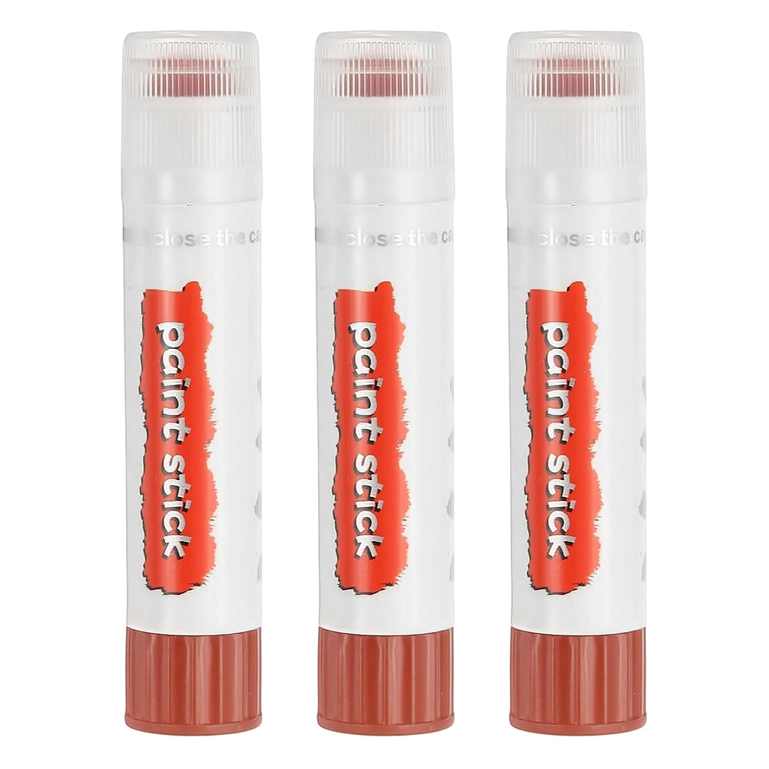 Tempera Paint Sticks, 3 Pcs Solid Tempera Paints Sticks Washable Bulk Markers Pen Quick Drying For Artists Beginners Art Supplies, Brown