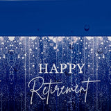 Blue Retirement Party Tablecloth Decorations - Disposable Happy Retirement Party Supplies For Men Women Tablecover, Retirement Table Decorations Table Cloth - 3 Pack (54In X 108In)