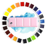 Watercolor Paint Set Artist Grade, 24 Vivid Colors With Portable Metal Box For Artists, Beginners, Hobbyists, Students