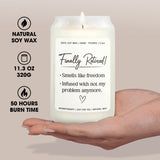 Retirement Candle - Funny Retirement Gift For Woman - Retired Gift Idea For Mom, Nurse, Teacher, Coworker & Friends - Scented Candle