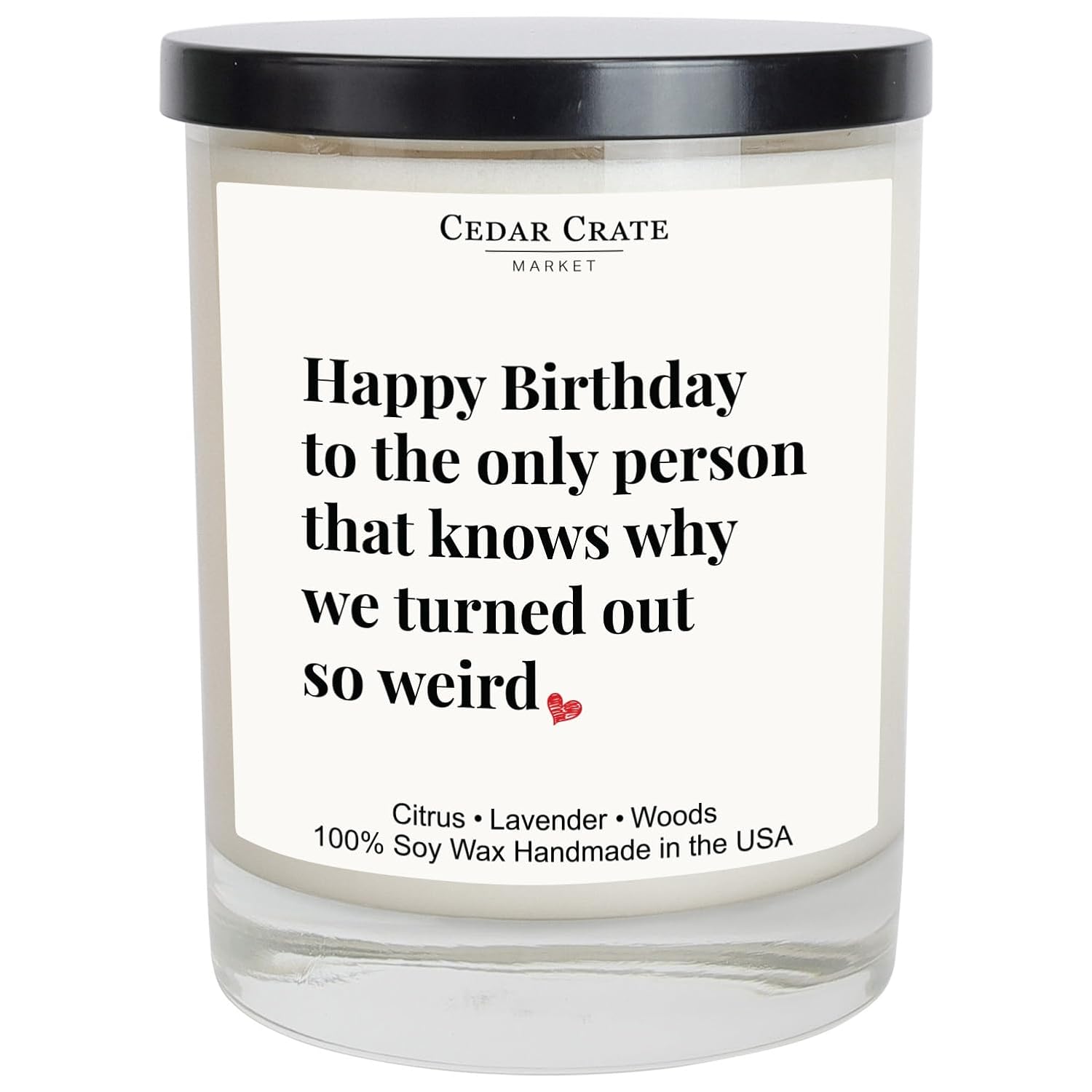 Birthday Candle For Sister – Hand Poured Soy Wax, Lavender Citrus, 13.5Oz Glass Jar, Gift Ready In Premium Box, 60+ Hour Burn, Usa Made