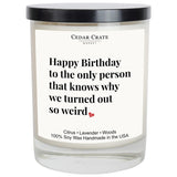 Birthday Candle For Sister – Hand Poured Soy Wax, Lavender Citrus, 13.5Oz Glass Jar, Gift Ready In Premium Box, 60+ Hour Burn, Usa Made