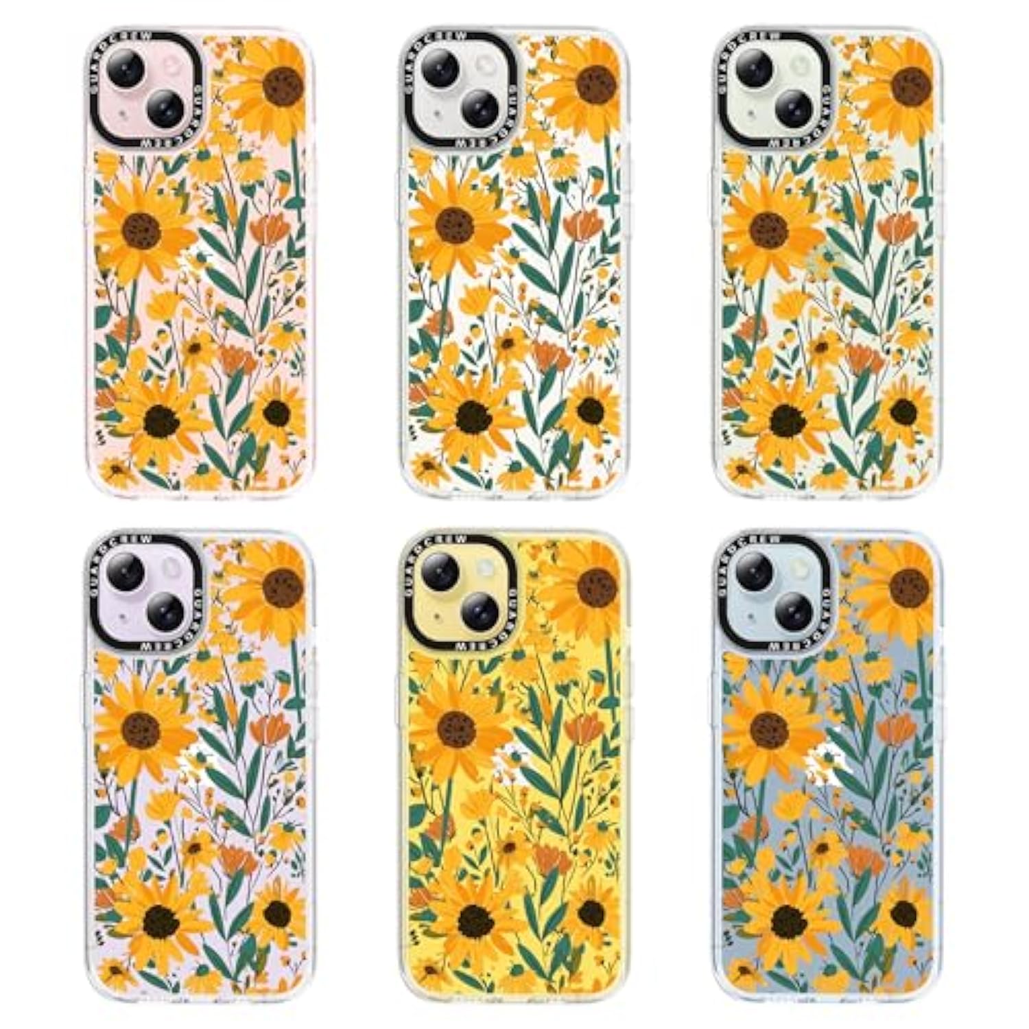 For Iphone 14 Case, [Crashproof 11Ft Military-Grade Drop Protection] [Anti-Yellowing & Anti-Peel] Clear Shockproof Tpu Bumper Slim Phone Case For Iphone 14 Cover Case-Sunflowers